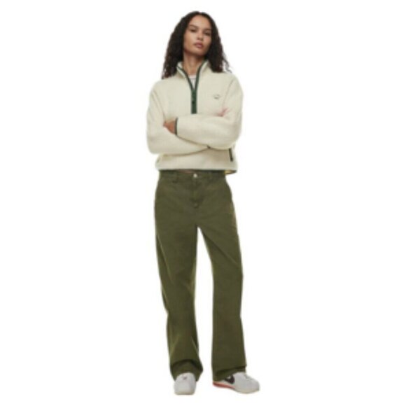 TNA Greenwich Pant High Waisted Relaxed Twill Carpenter Pants Gd Fatigue Size 2 - Picture 1 of 13